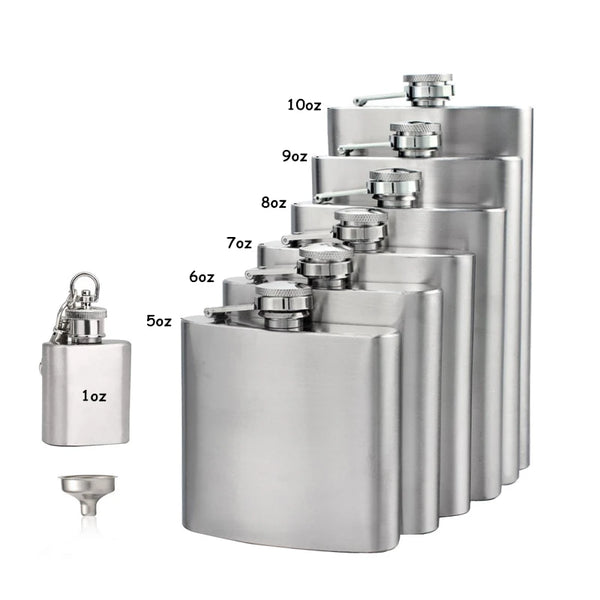 Stainless steel hip flask