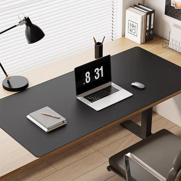 Double-sided leather-look desk mat