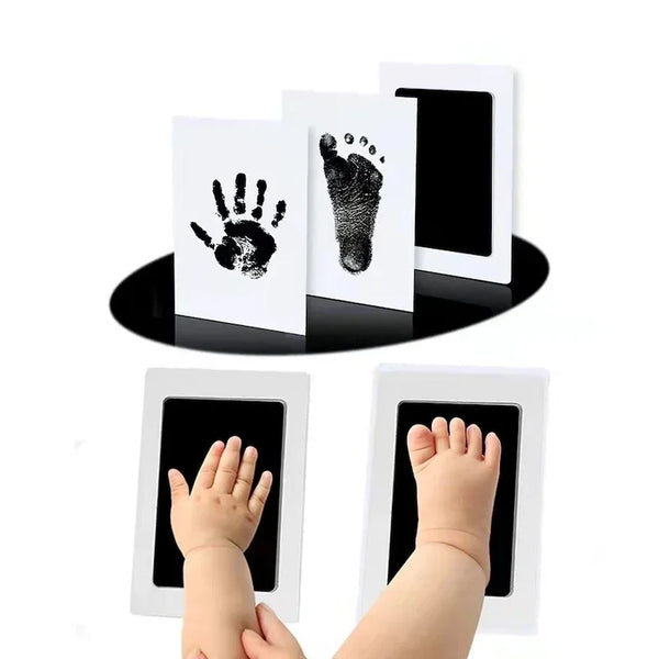 Clean-touch baby hand and footprint ink kit