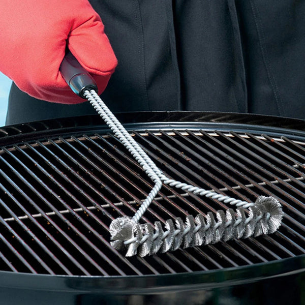 Heavy-duty BBQ grill brush
