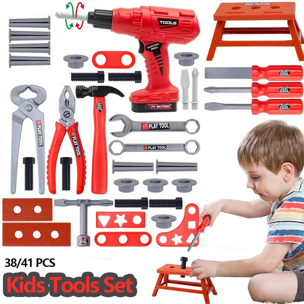 Kids pretend tool set