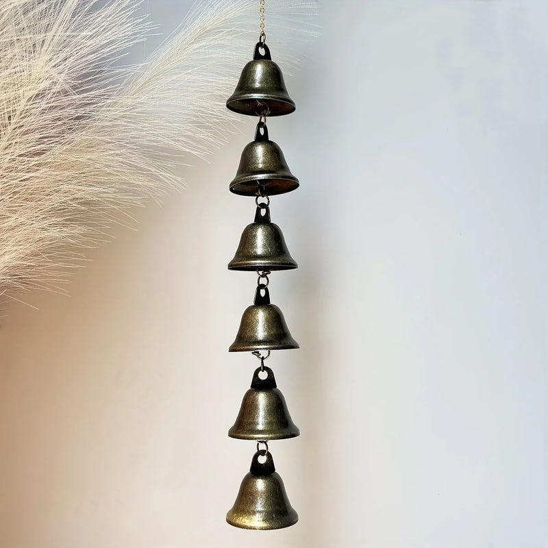 Antique brass bell wind chime