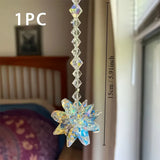1PC Sparkling Glass Suncatcher Crystal Star Hanging Ornament for Window & Office Decor - Ideal Anniversary Gift for Her/Him
