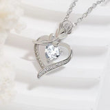 Elegant Style Heart shaped Pendant Necklace Hollow Design Mother's Day Gift Party Suitable for Best Friends Without Box