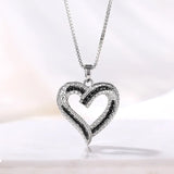 Elegant Style Heart shaped Pendant Necklace Hollow Design Mother's Day Gift Party Suitable for Best Friends Without Box
