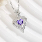Elegant Style Heart shaped Pendant Necklace Hollow Design Mother's Day Gift Party Suitable for Best Friends Without Box