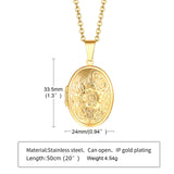 Delicate Floral Oval Heart Locket Pendant Necklaces for Women,Stainless Steel Photo Frame Promise Love Keepsake Gift