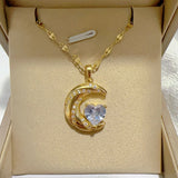 Elegant Style Heart shaped Pendant Necklace Hollow Design Mother's Day Gift Party Suitable for Best Friends Without Box
