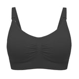 Seamless wire-free nursing bra – Black / M