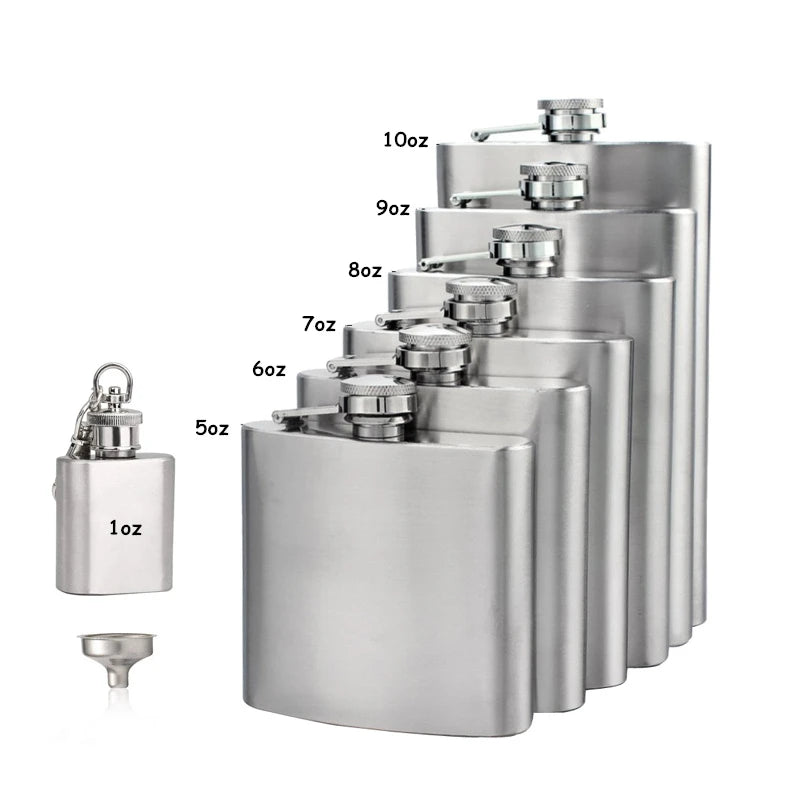 Stainless steel hip flask