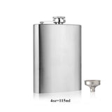 Stainless steel hip flask – 4oz (about 120ml)