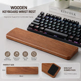 Solid wood keyboard wrist rest