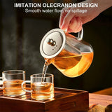 Glass teapot with stainless steel infuser