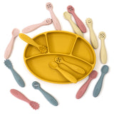 Silicone baby first spoons set of three