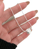 Sterling silver bead pendant necklace