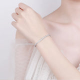 Sterling silver zircon tennis bracelet