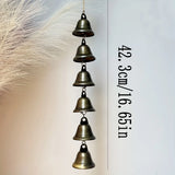 Antique brass bell wind chime