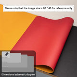 Double-sided leather-look desk mat – Red / Yellow / 60 x 30cm