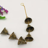 Antique brass bell wind chime