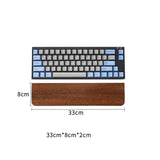 Solid wood keyboard wrist rest – 33cm (compact keyboards)