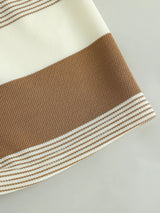 Baby striped teddy polo and shorts set