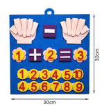 Felt finger counting maths board