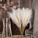 Faux pampas grass in a vase