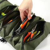 Canvas roll-up tool organiser
