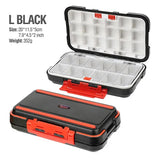Waterproof fishing tackle box – Large / Black