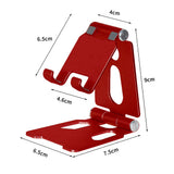 Folding aluminium phone stand – Red