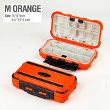 Waterproof fishing tackle box – Medium / Orange