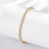 Sterling silver zircon tennis bracelet