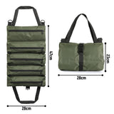 Canvas roll-up tool organiser