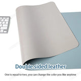 Double-sided leather-look desk mat