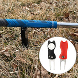 Folding golf divot tool with ball marker
