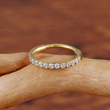 Titanium huggie hoop earring with cubic zirconia