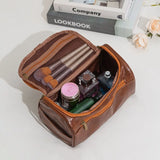 Leather-look toiletry bag