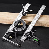 Combination square with spirit level