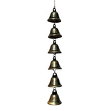 Antique brass bell wind chime