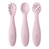 Silicone baby first spoons set of three – Lilac