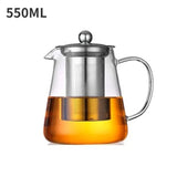 Glass teapot with stainless steel infuser – 550ml