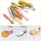 Silicone baby first spoons set of three