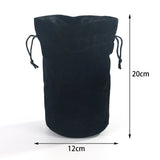 Velvet drawstring dice bag – Black – Large