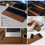 Solid wood keyboard wrist rest