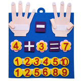 Felt finger counting maths board