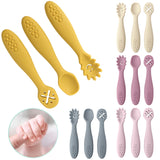 Silicone baby first spoons set of three