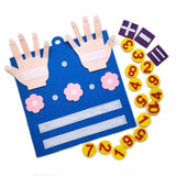 Felt finger counting maths board