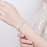Sterling silver zircon tennis bracelet