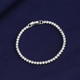 Sterling silver zircon tennis bracelet