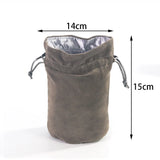 Velvet drawstring dice bag – Grey – Standard